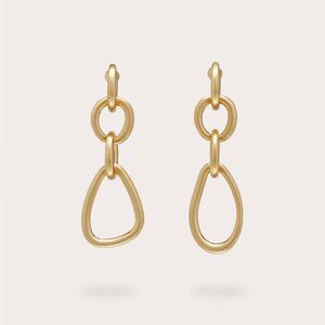 Cult Gaia Reyes Earrings — Brushed Brass (Worn 1x!)